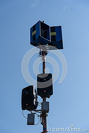 Music boxes for the speech and singing children on the morgenfeier at Jugendfest Brugg Impressionen Editorial Stock Photo