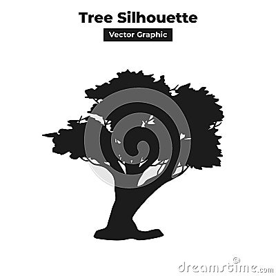 Juggle forest tree silhouette vector graphic isolated design Vector Illustration