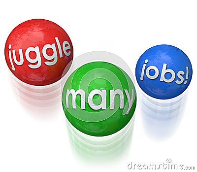 Juggle Many Jobs Stock Photo