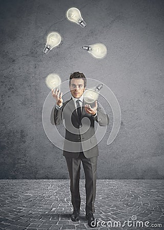 Juggler genius Stock Photo