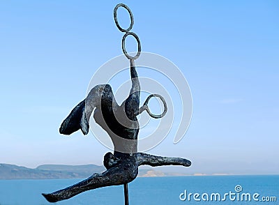 Juggler Lyme Regis Sculpture Trail. Stock Photo