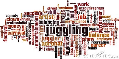 Juggling word cloud Vector Illustration