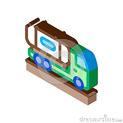 Juice concentrate delivering truck isometric icon vector illustration Vector Illustration