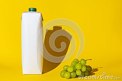 juice pack empty copy space grape Stock Photo