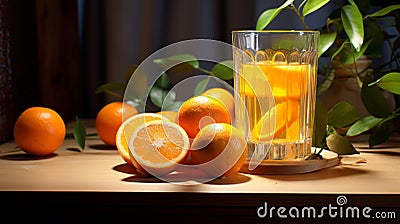 Juice sliced healthy drink fresh food fruit orange sweet freshness glass beverage Stock Photo