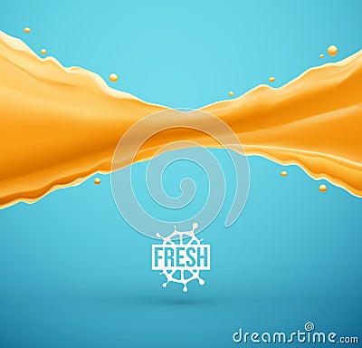 Juice Splash Vector Illustration