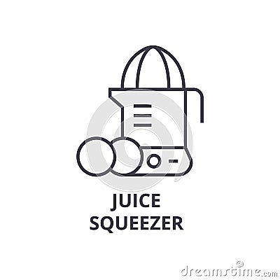 Juice squeezer line icon, outline sign, linear symbol, vector, flat illustration Vector Illustration