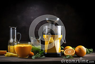 juicer, filled with vibrant and refreshing juices Stock Photo