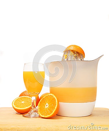 Juicing oranges Stock Photo