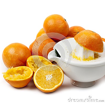 Juicing Oranges Stock Photo