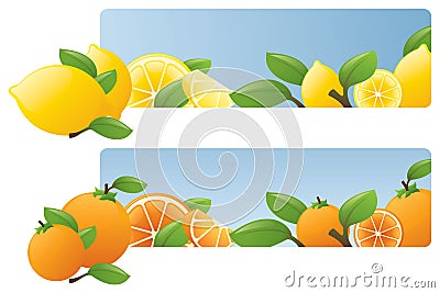 Juicy Banners Vector Illustration