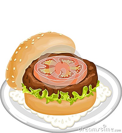 Juicy Burger Stock Photo