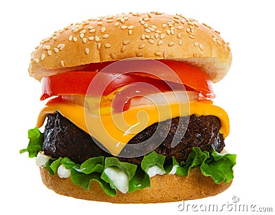 Juicy burger Stock Photo