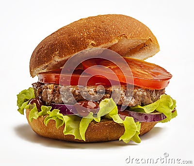 Juicy burger Stock Photo