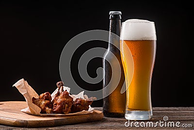 Juicy chicken wings for beer Stock Photo