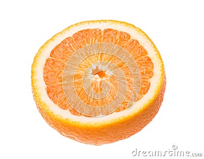 Juicy fresh orange isolated Stock Photo