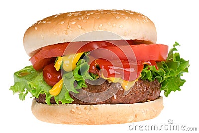 Juicy hamburger Stock Photo