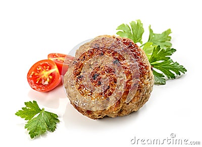 Juicy homemade baked meat cutlet Stock Photo