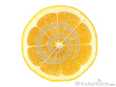 Lemon slice on white Stock Photo