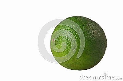 Juicy lime green isolated on white backgr Stock Photo