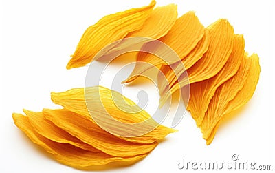 Juicy Mango Display on White Background Stock Photo