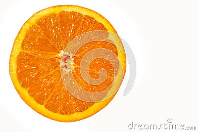 Juicy Orange on a white background Stock Photo