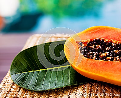 Juicy papaya Stock Photo
