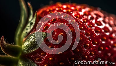 Juicy, ripe strawberries a healthy, vibrant summer snack generated by AI Stock Photo