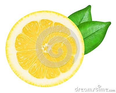 Juicy yellow lemon on a white background isolated Stock Photo