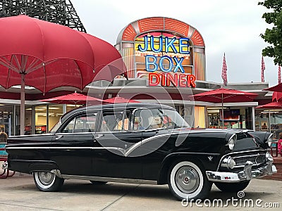 Juke Box Diner at Carowinds in Charlotte, North Carolina Editorial Stock Photo