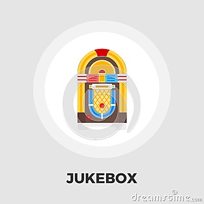 Jukebox Flat Icon Vector Illustration