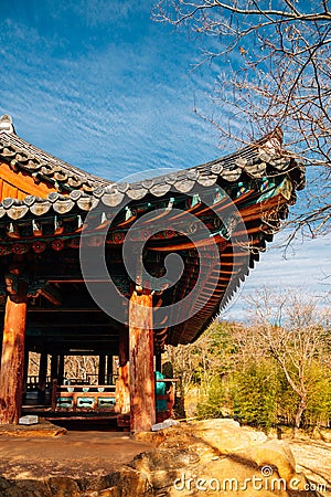 Jukseoru Korean traditional pavilion in Samcheok, Korea Stock Photo