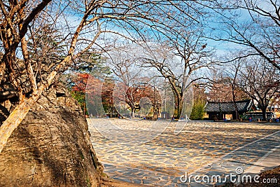 Jukseoru Korean traditional pavilion in Samcheok, Korea Stock Photo