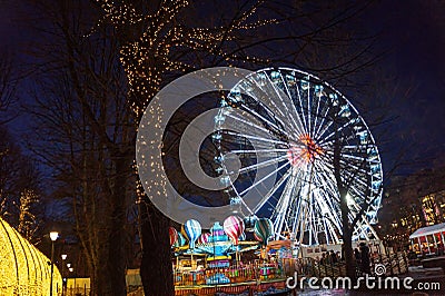 Jul i Vinterland, Christmas in Winterland is Oslo`s favourite Christmas market Editorial Stock Photo