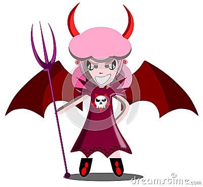 Julia the devil Vector Illustration