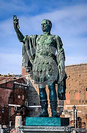 Julius Caesar statue in Rome, Italy Stock Photo