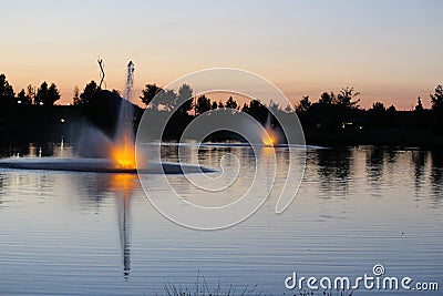 Julius M Kleiner Memorial Park at Twilight Stock Photo