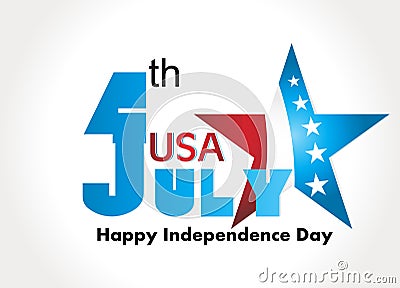 July 4, Abstract Independence Day background. Vector Illustration