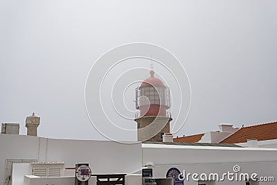 Cape Saint Vincent Lighthouse. ALgarve. Portugal Editorial Stock Photo