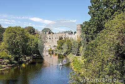 Architecture of the city. Warwick Castle, Warwickshire England Editorial Stock Photo