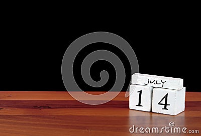 14 July calendar month. 14 days of the month. Stock Photo