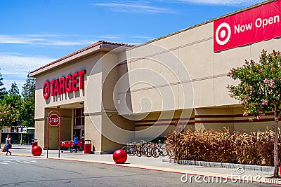July 30, 2018 Cupertino / CA / USA - Entrance to one of the Target stores located in south San Francisco bay area Editorial Stock Photo