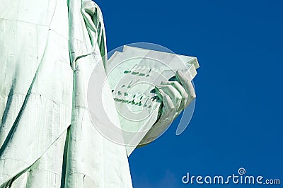 July 4 Independence Day Tablet Statue of Liberty Stock Photo