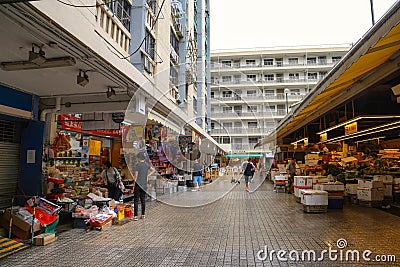 July 30 2023 Oi Man Estate, historic building serve as a public gathering place Editorial Stock Photo