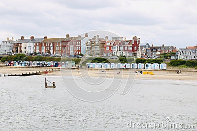 3 July 2023 - Southwold, Suffolk, UK: Editorial image of beach at Southwold Editorial Stock Photo