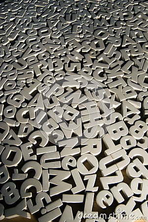 Jumble of letters Stock Photo