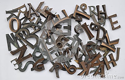 Jumble of letters Stock Photo