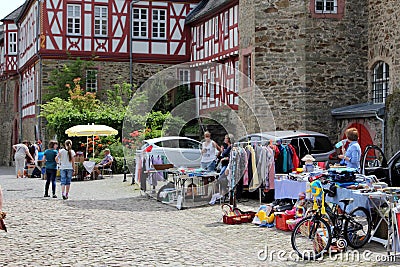 Jumble market in Germany Editorial Stock Photo