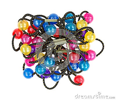 Jumble of ponytail holders Stock Photo