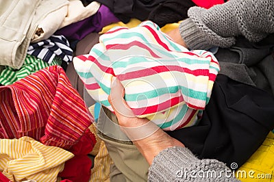 Jumble sale stall Stock Photo